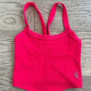 FP Movement by Free People Neon Pink Ribbed Tank Top